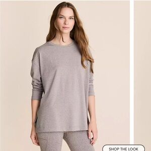 Lou & Grey Heathered Brushedsoft Tunic Top. Size XS